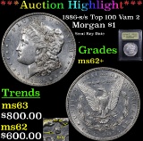 ***Auction Highlight*** 1886-s /s Top 100 Vam 2 Morgan Dollar $1 Graded Select Unc By USCG (fc)