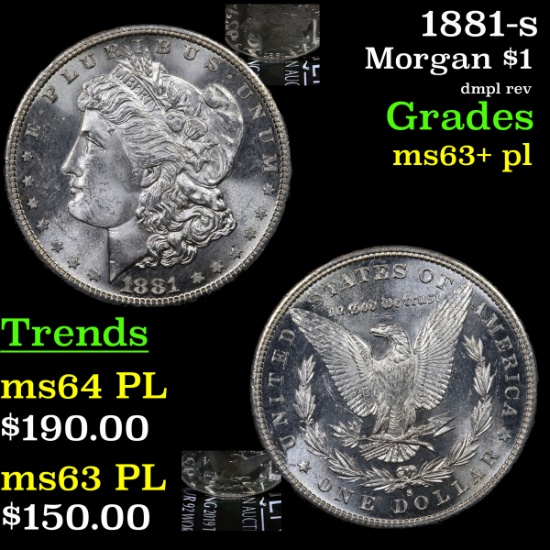 1881-s Morgan Dollar $1 Grades Select Unc+ PL