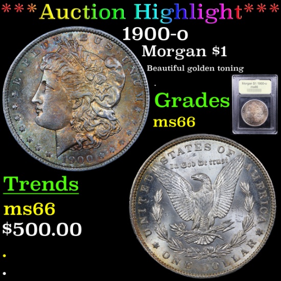***Auction Highlight*** 1900-o Morgan Dollar $1 Graded GEM+ Unc By USCG (fc)