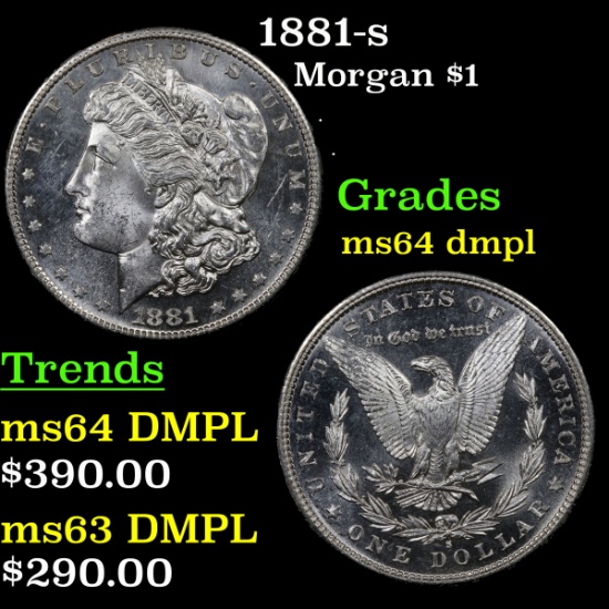 1881-s Morgan Dollar $1 Grades Choice Unc DMPL