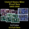 Group of 10 United States Mint Proof Sets 1990-1999 54 coins