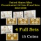 Group of 5 United States Presidential Dollar Proof Sets 2013-2016 15 coins