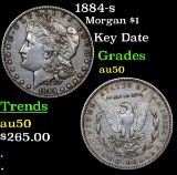 1884-s Morgan Dollar $1 Grades AU, Almost Unc