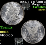 1887/1--7-p Vam 3 Morgan Dollar $1 Grades Choice Unc