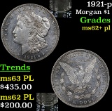 1921-p Morgan Dollar $1 Grades Select Unc+ PL