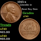1915-s Lincoln Cent 1c Grades xf