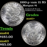 1890-p vam 21 R5 Morgan Dollar $1 Grades Select+ Unc
