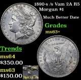 1890-s /s Vam 2A R5 Morgan Dollar $1 Grades Select+ Unc