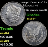 1878-p 7tf vam 131C R5 Morgan Dollar $1 Grades Select+ Unc