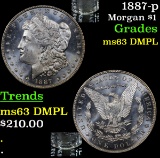 1887-p Morgan Dollar $1 Grades Select Unc DMPL