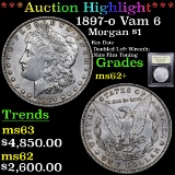 ***Auction Highlight*** 1897-o Vam 6 Morgan Dollar $1 Graded Select Unc BY USCG (fc)