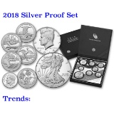 2018 United States Mint Limited Edition Silver Proof Set 8 coins