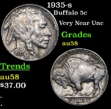 1935-s Buffalo Nickel 5c Grades Choice AU/BU Slider