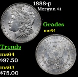 1888-p Morgan Dollar $1 Grades Choice Unc