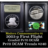 Proof 2003-P First Flight Modern Commem Dollar $1 Graded GEM++ Proof Deep Cameo By USCG