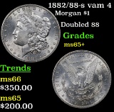 1882/88-s vam 4 Morgan Dollar $1 Grades GEM+ Unc