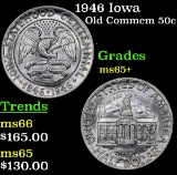 1946 Iowa Old Commem Half Dollar 50c Grades GEM+ Unc