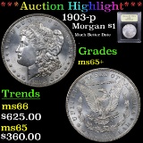 ***Auction Highlight*** 1903-p Morgan Dollar $1 Graded GEM+ Unc By USCG (fc)