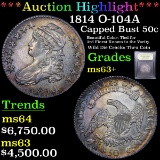 ***Auction Highlight*** 1814 O-104A Capped Bust Half Dollar 50c Graded Select+ Unc BY USCG (fc)