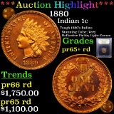 Proof ***Auction Highlight*** 1880 Indian Cent 1c Graded Gem++ Proof Red By USCG (fc)