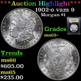 ***Auction Highlight*** 1902-o vam 9 Morgan Dollar $1 Graded GEM+ Unc By USCG (fc)