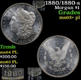 1880/1880-s Morgan Dollar $1 Grades Select Unc+ PL