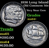 1936 Long Island Old Commem Half Dollar 50c Grades Choice+ Unc