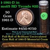 ***Auction Highlight*** Uncirculated 1c orig  roll, 1961-d   (fc)