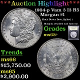 ***Auction Highlight*** 1904-p Vam 3 I3 R5 Morgan Dollar $1 Graded GEM+ Unc BY USCG (fc)