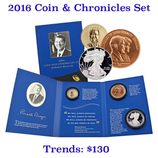 2016 United States Mint Coin and Chronicles Set Ronald Reagan Grades