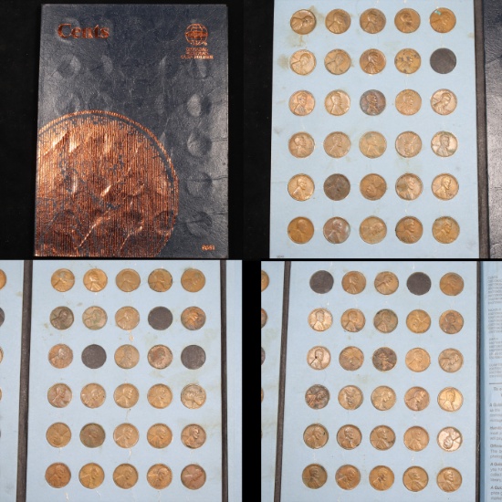 Near Complete Lincoln cent Book 1940-1959 84 Coins Grades