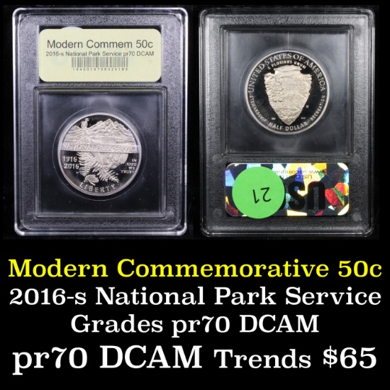 Proof 2016-s National Park Service Modern Commem Half Dollar 50c Grades GEM++ Proof Deep Cameo