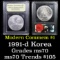 1991-d Korean War Modern Commem Dollar $1 Grades ms70, Perfection