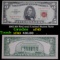 1963 $5 Red seal United States Note Grades XF