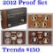 2012 United States Mint Proof Set - 14 pc set Grades