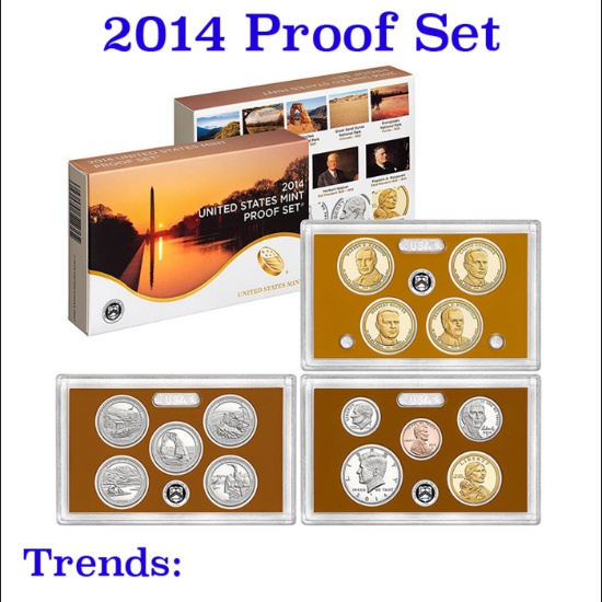 2014 United States Mint Proof Set - 14 Pieces! Grades