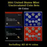 2011 United States Mint Uncirculated Coin Set 28 coins Grades