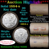 ***Auction Highlight*** ***Auction Highlight*** Full solid date 1884-s Morgan silver dollar roll, 20