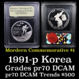 Proof 1991-P Korean War Modern Commem Dollar $1 Grades GEM++ Proof Deep Cameo