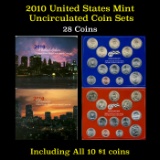 2010 United States Mint Uncirculated Coin Set 28 coins Grades