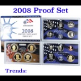 2008 United States Mint Proof Set - 14 Pieces - Extremely low mintage, hard to find Grades