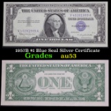 1957B $1 Blue Seal Silver Certificate Grades Select au