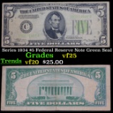 Series 1934 $5 Federal Reserve Note Grades vf, very fine