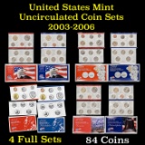 Group of 4 United States Mint Uncirculated Coin Sets In Original Government Packaging 2003-2006  Gra