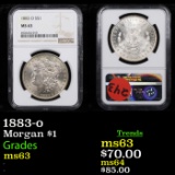 NGC 1883-o Morgan Dollar $1 Graded ms63 By NGC