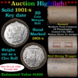 ***Auction Highlight*** ***Auction Highlight*** Full solid date 1901-s Morgan silver dollar roll, 20