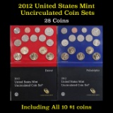 2012 United States Mint Uncirculated Coin Set 28 coins Grades
