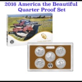 2016 United States Mint America The Beautiful Quarters Proof Set 5 coins Grades
