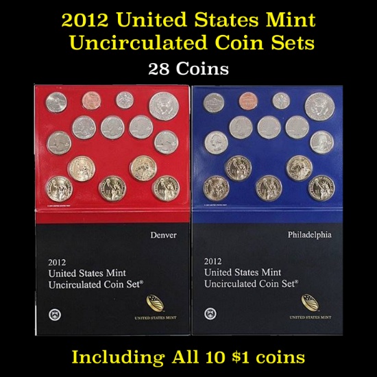 2012 United States Mint Uncirculated Coin Set 28 coins