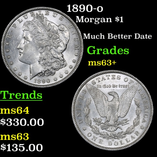 1890-o Morgan Dollar $1 Grades Select+ Unc